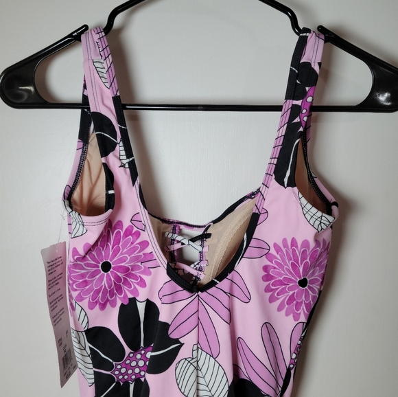 Sirena Pink Floral Swimsuit | One-Piece Simsuit | Size 10 (NWT) - Picture 8 of 9